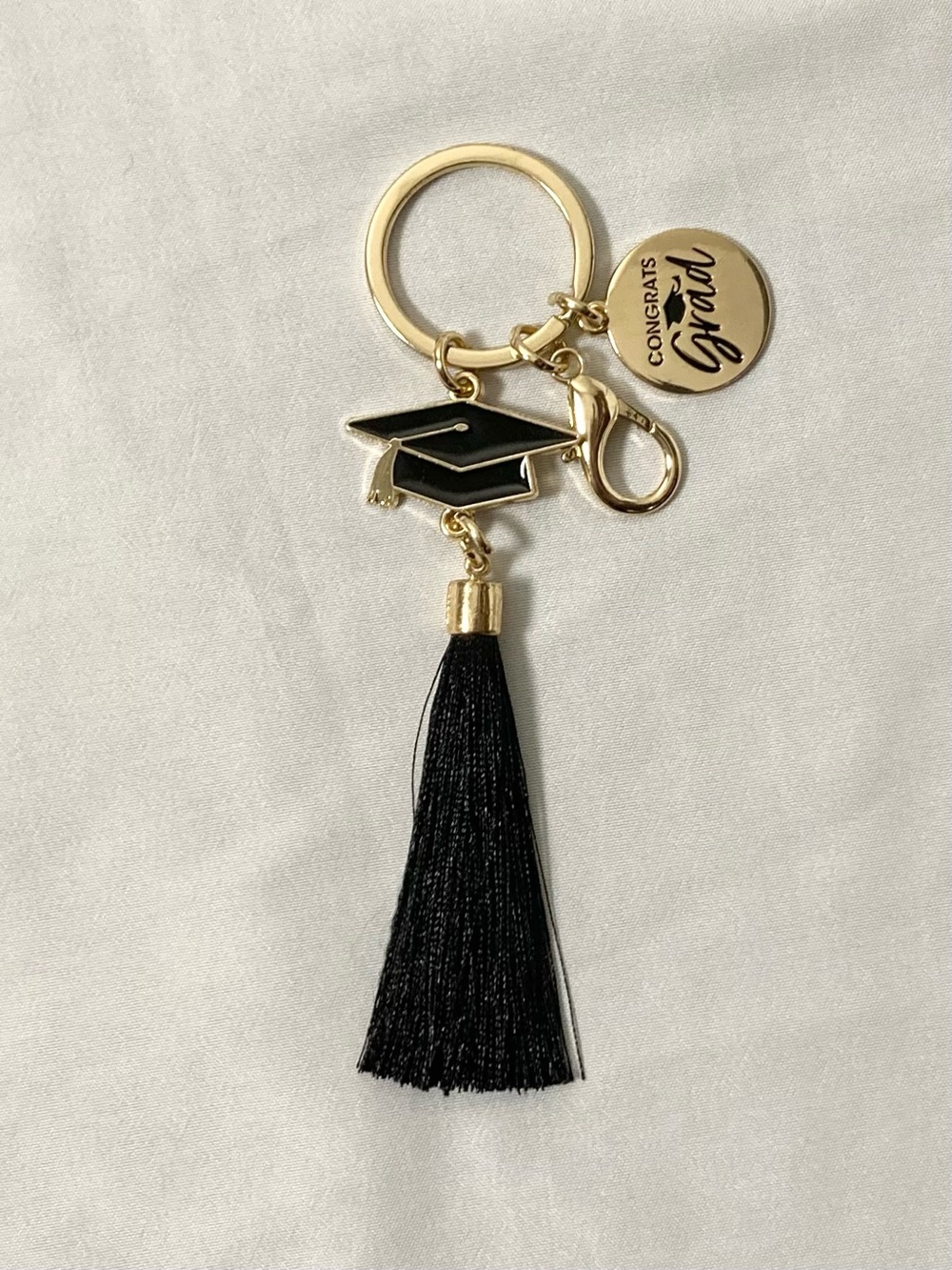 Congrats Grad Graduation Cap and Tassel Keychain